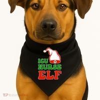 ICU Nurse Elf USA-Made Doggie Bandana thumb 1