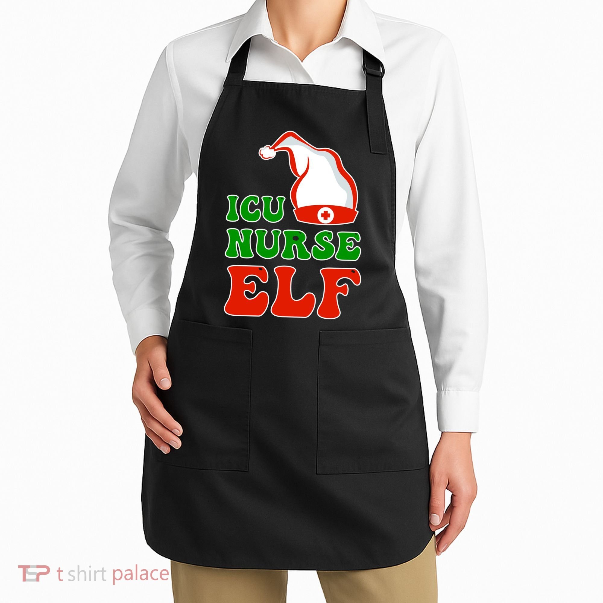 ICU Nurse Elf Apron
