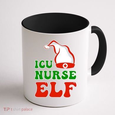 ICU Nurse Elf Coffee Mug back