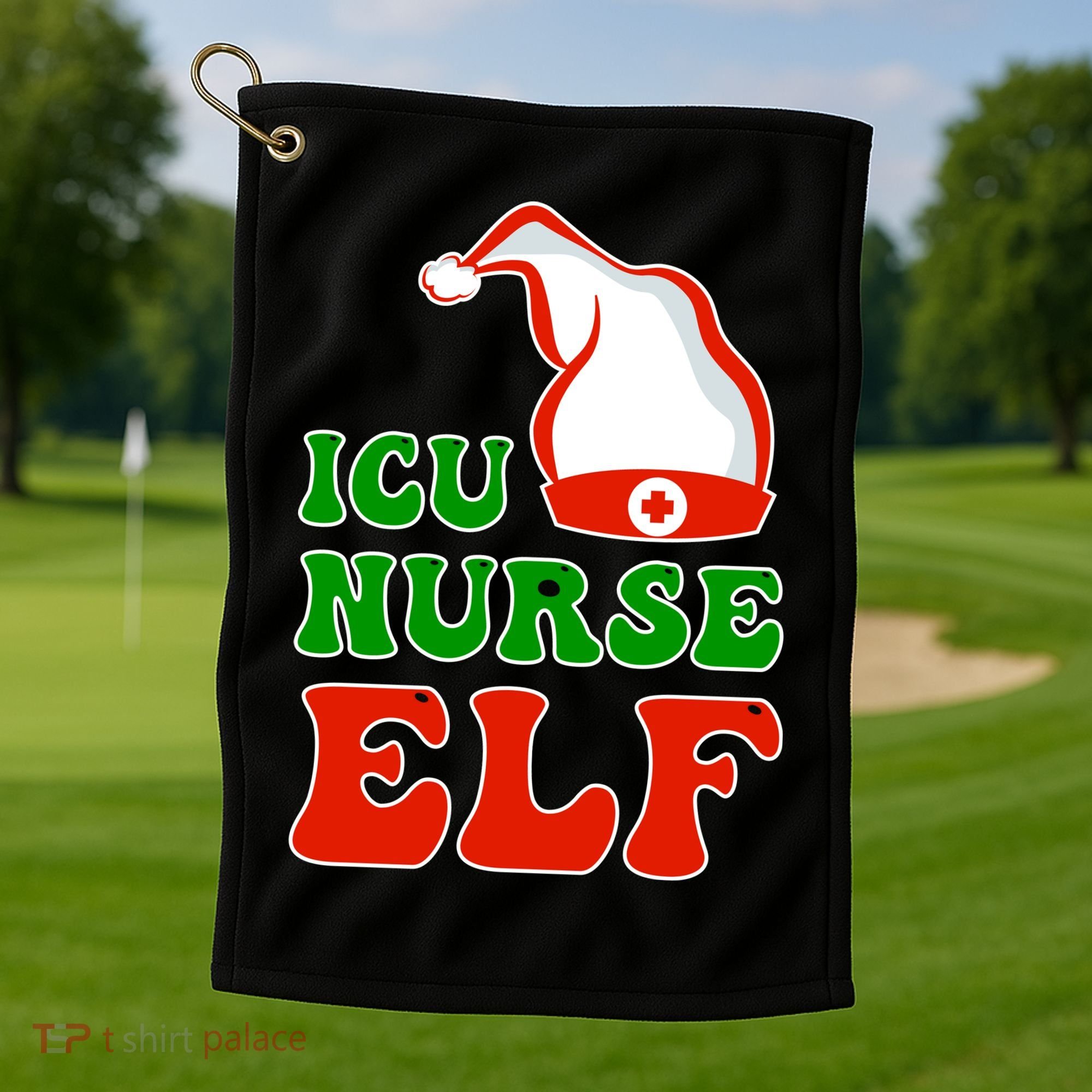 ICU Nurse Elf Golf Towel