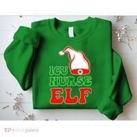 ICU Nurse Elf Sweatshirt thumb 2