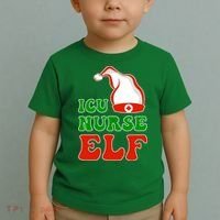 ICU Nurse Elf Toddler T-Shirt thumb 2