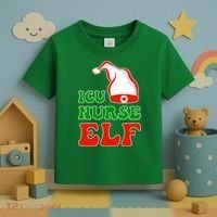 ICU Nurse Elf Toddler T-Shirt thumb 3
