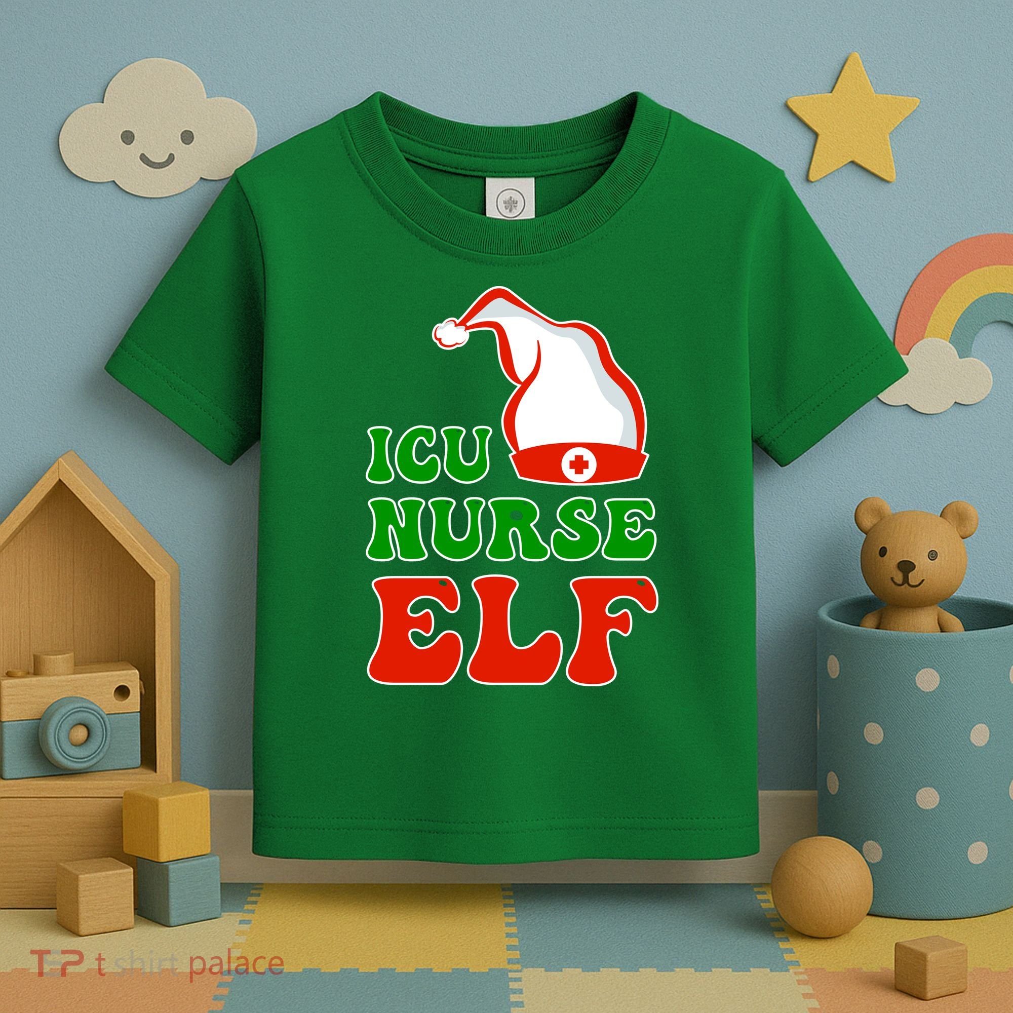 ICU Nurse Elf Toddler T-Shirt