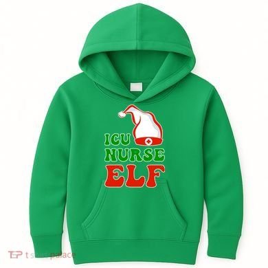ICU Nurse Elf Kids Hoodie