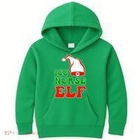 ICU Nurse Elf Kids Hoodie thumb 0