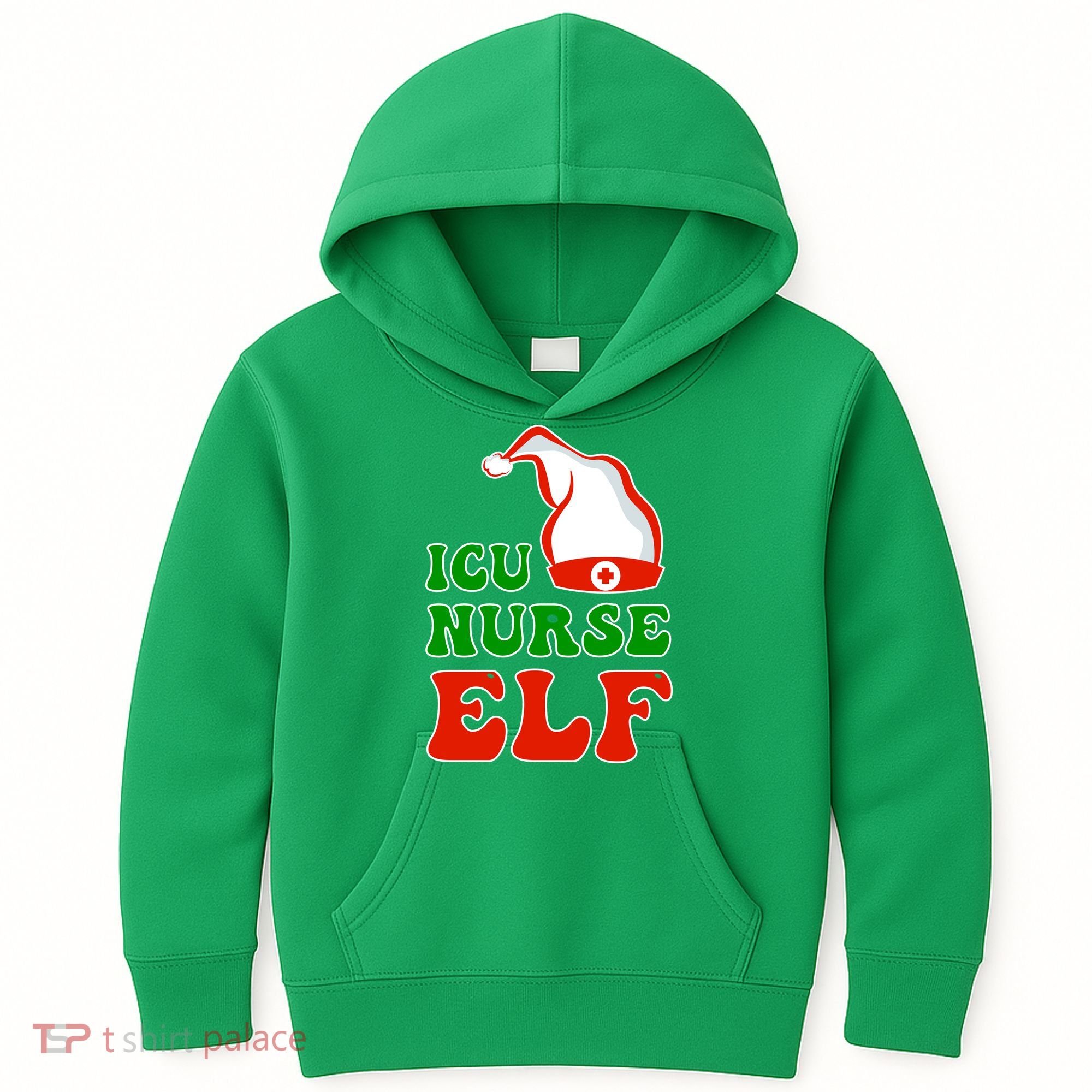 ICU Nurse Elf Kids Hoodie