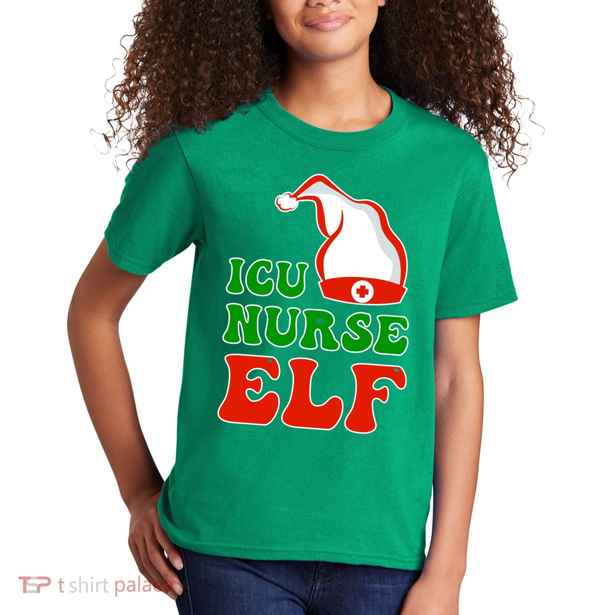 ICU Nurse Elf Kids T-Shirt