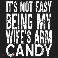 Its Not Easy Being My Wifes Arm Candy Golf Towel thumb 3
