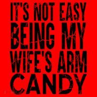 Its Not Easy Being My Wifes Arm Candy Santa Hat thumb 1