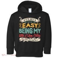 Its Not Easy Being My Wifes Arm Candy But Here I Am Nailin Toddler Hoodie thumb 0