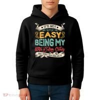 Its Not Easy Being My Wifes Arm Candy But Here I Am Nailin Kids Hoodie thumb 4