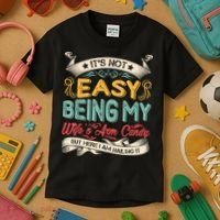 Its Not Easy Being My Wifes Arm Candy But Here I Am Nailin Kids T-Shirt thumb 3