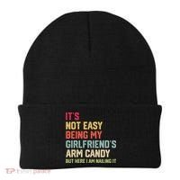 Its Not Easy Being My Girlfriends Arm Candy Retro Beanie thumb 0