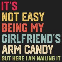 Its Not Easy Being My Girlfriends Arm Candy Retro Hat thumb 2