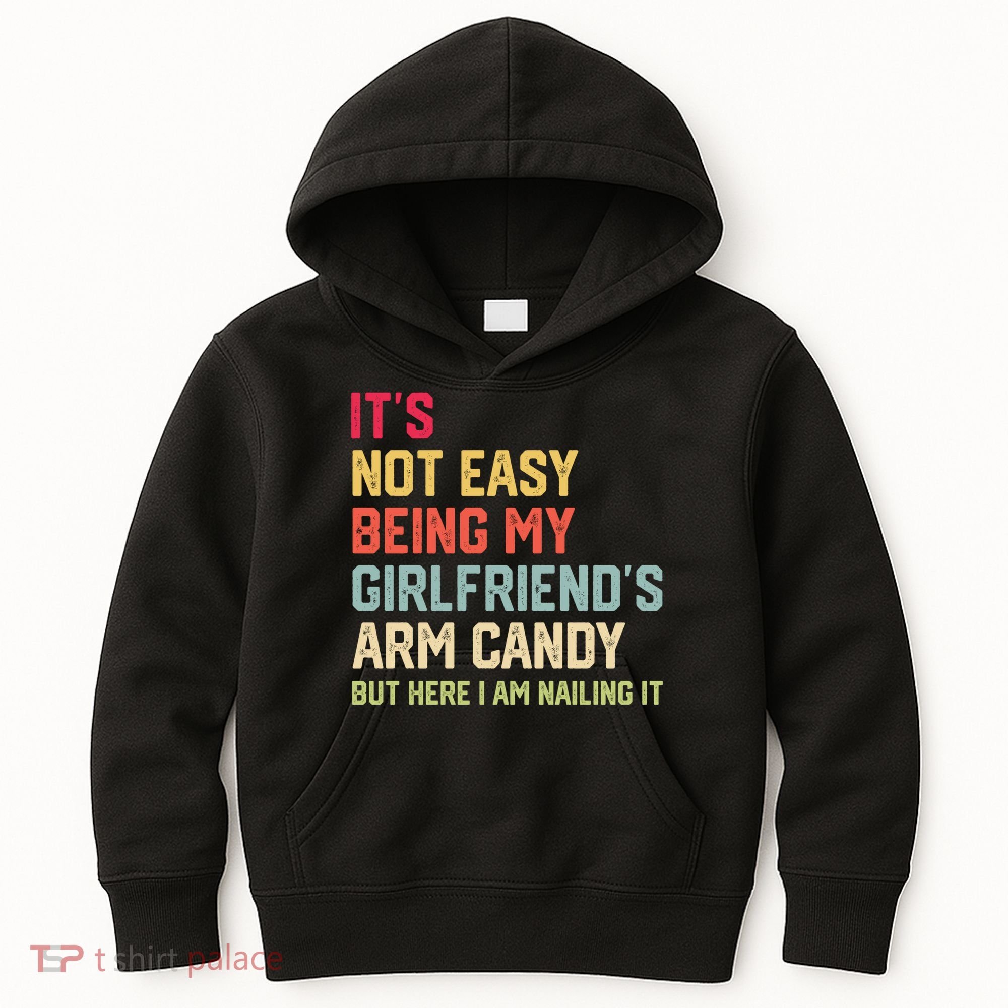 Its Not Easy Being My Girlfriends Arm Candy Retro Kids Hoodie