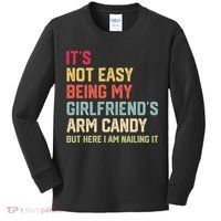 Its Not Easy Being My Girlfriends Arm Candy Retro Kids Long Sleeve Shirt thumb 0