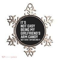 It's Not Easy Being My Girlfriend's Arm Candy Fathers Day Ornament thumb 0