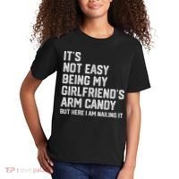 It's Not Easy Being My Girlfriend's Arm Candy Fathers Day Kids T-Shirt thumb 2