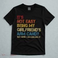 Its Not Easy Being My Girlfriends Arm Candy Retro T-Shirt thumb 5