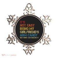Its Not Easy Being My Girlfriends Arm Candy Retro Ornament thumb 0