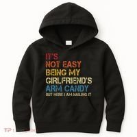 Its Not Easy Being My Girlfriends Arm Candy Retro Kids Hoodie thumb 0