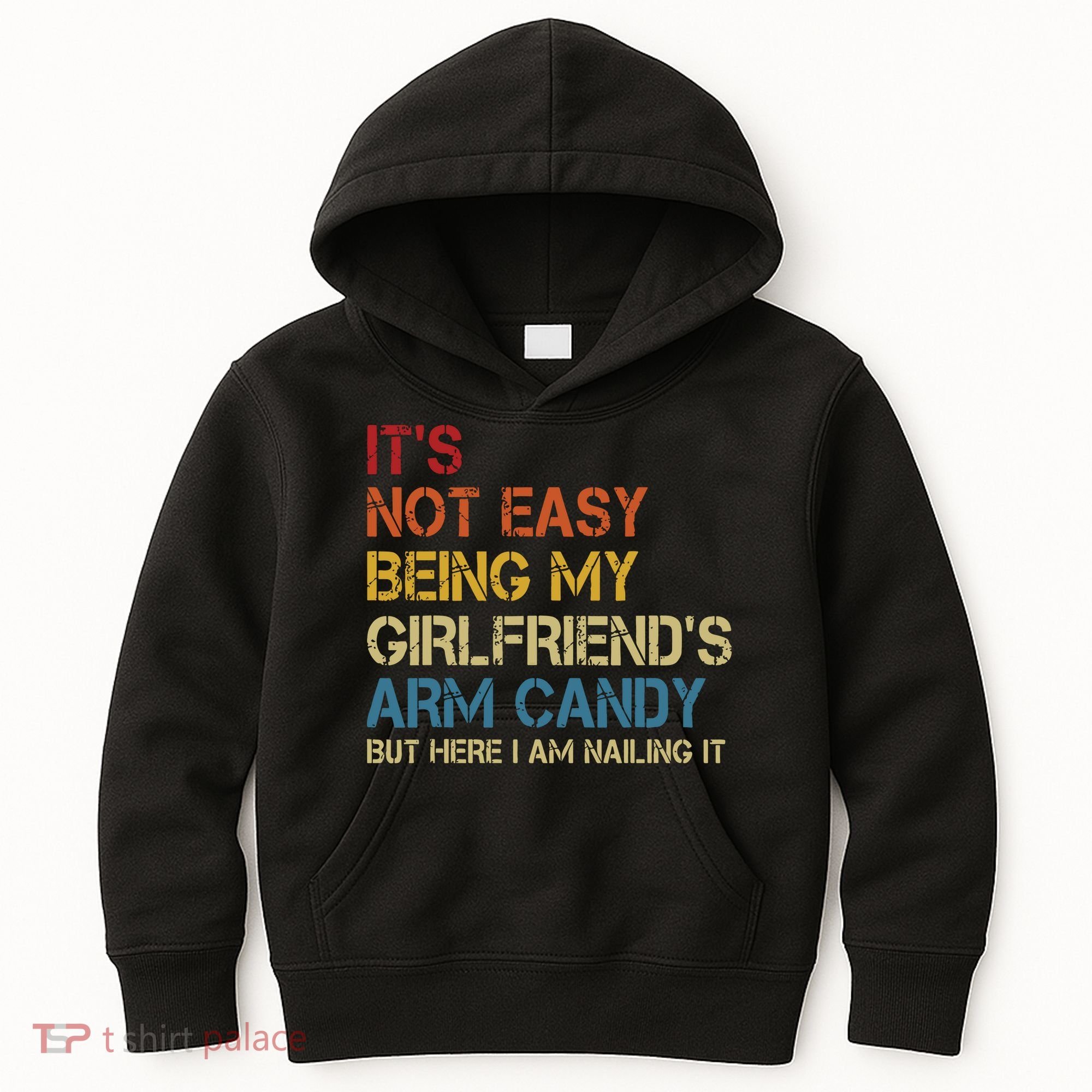 Its Not Easy Being My Girlfriends Arm Candy Retro Kids Hoodie