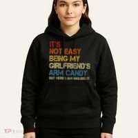 It's Not Easy Being My Girlfriend's Arm Candy Retro Hoodie thumb 5