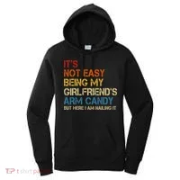 It's Not Easy Being My Girlfriend's Arm Candy Retro Women's Hoodie thumb 0