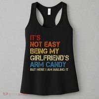 It's Not Easy Being My Girlfriend's Arm Candy Retro Women's Tank Top thumb 3