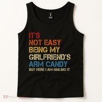 It's Not Easy Being My Girlfriend's Arm Candy Retro Tank Top thumb 2