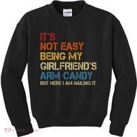 It's Not Easy Being My Girlfriend's Arm Candy Retro Kids Sweatshirt thumb 0