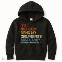 It's Not Easy Being My Girlfriend's Arm Candy Retro Kids Hoodie thumb 0