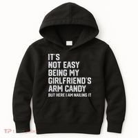 It's Not Easy Being My Girlfriend's Arm Candy Fathers Day Kids Hoodie thumb 0