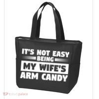 It's Not Easy Being My Wifes Arm Candy Husband Funny Quotes Tote Bag thumb 3