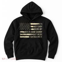 Its Not Easy Being My Wifes Arm Candy Funny Husband Hoodie thumb 0