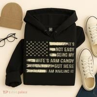 Its Not Easy Being My Wifes Arm Candy Funny Husband Hoodie thumb 4