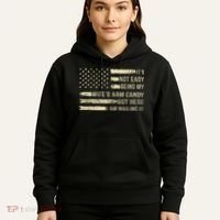 Its Not Easy Being My Wifes Arm Candy Funny Husband Hoodie thumb 5