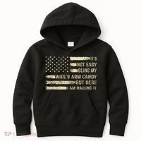 Its Not Easy Being My Wifes Arm Candy Funny Husband Kids Hoodie thumb 0