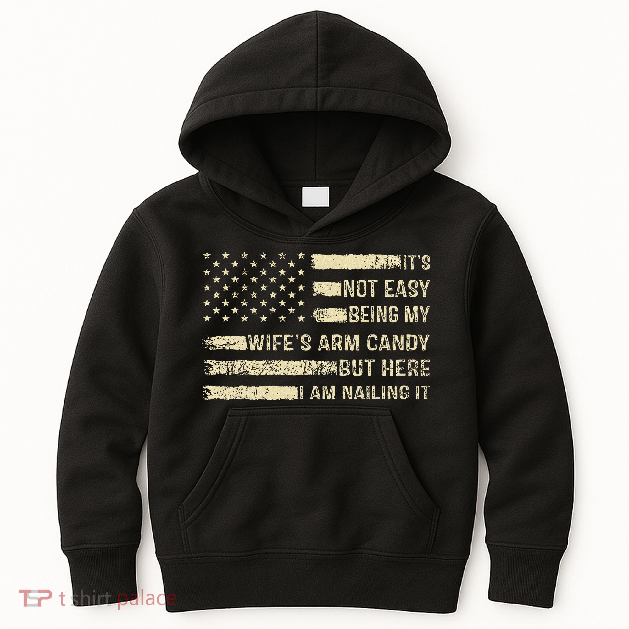 Its Not Easy Being My Wifes Arm Candy Funny Husband Kids Hoodie