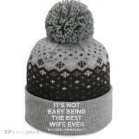 ItS Not Easy Being The Best Wife Ever But Here I Am Nailing The Baniff Cuffed Pom Beanie thumb 0