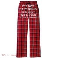 ItS Not Easy Being The Best Wife Ever But Here I Am Nailing Women's Flannel Plaid Pajama Pants thumb 0