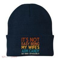 Its Not Easy Being My Wifes Arm Candy But Here I Am Beanie thumb 0