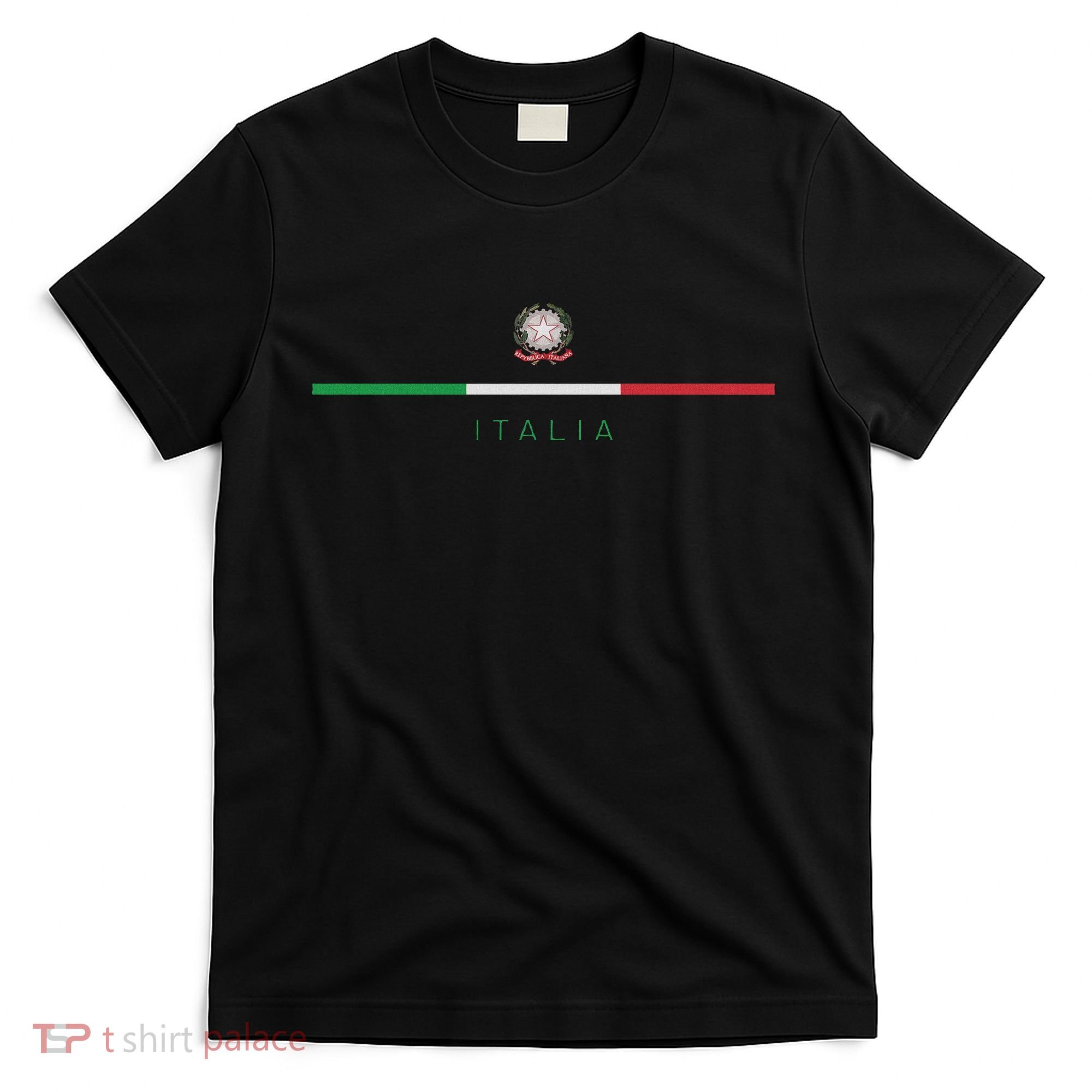 Italia National Flag Colors Italy Crest Logo Italian Roots T-Shirt