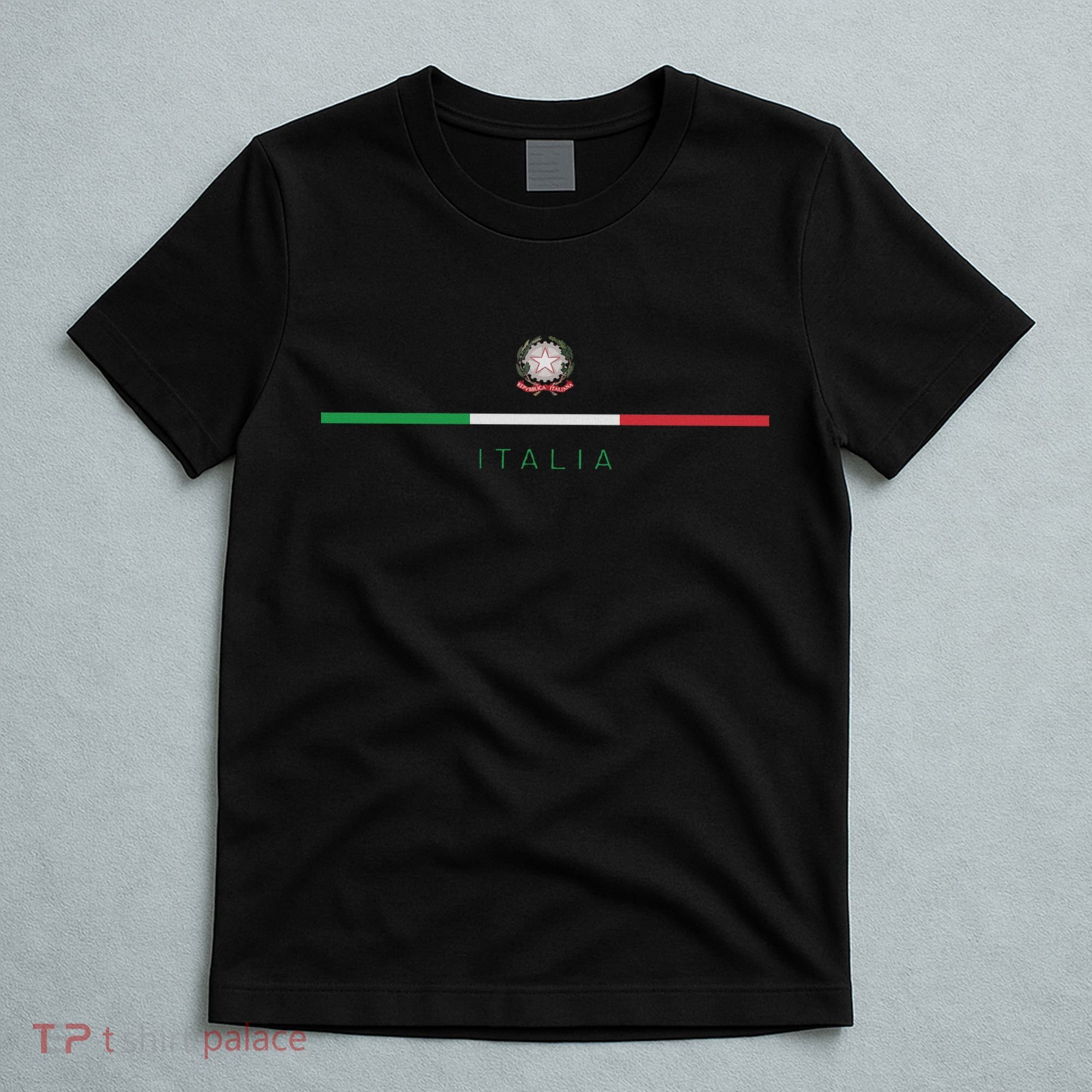 Italia National Flag Colors Italy Crest Logo Italian Roots T-Shirt