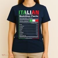 Italian Nutrition Facts Italiano Italy Pride Italian Flag T-Shirt thumb 4