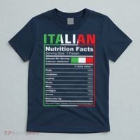 Italian Nutrition Facts Italiano Italy Pride Italian Flag T-Shirt thumb 5
