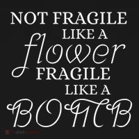 IM Not Fragile Like A Flower IM Fragile Like A Bomb Funny Meaningful Gift Pajama Set thumb 2