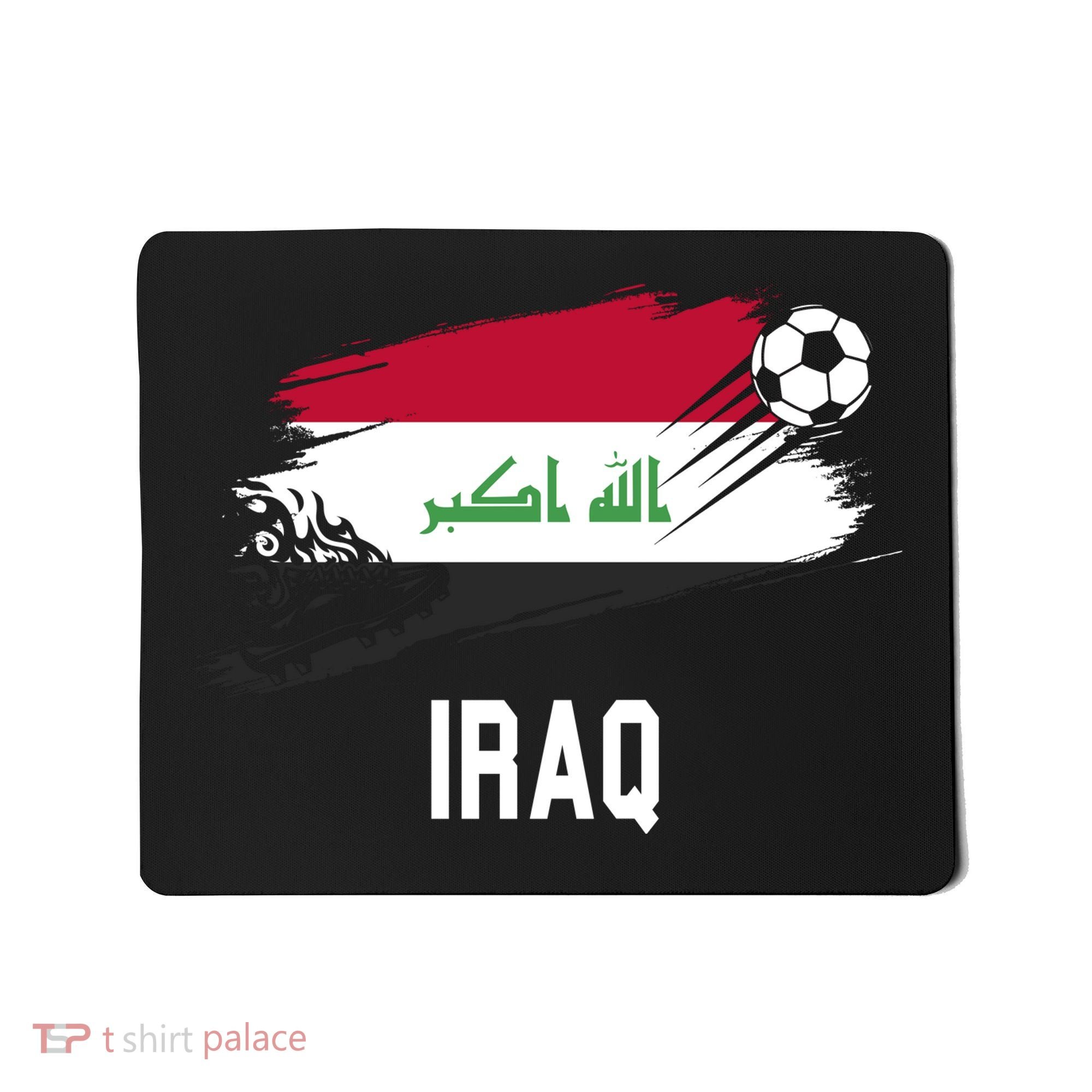 Iraq National Football Soccer Team Flag Mousepad