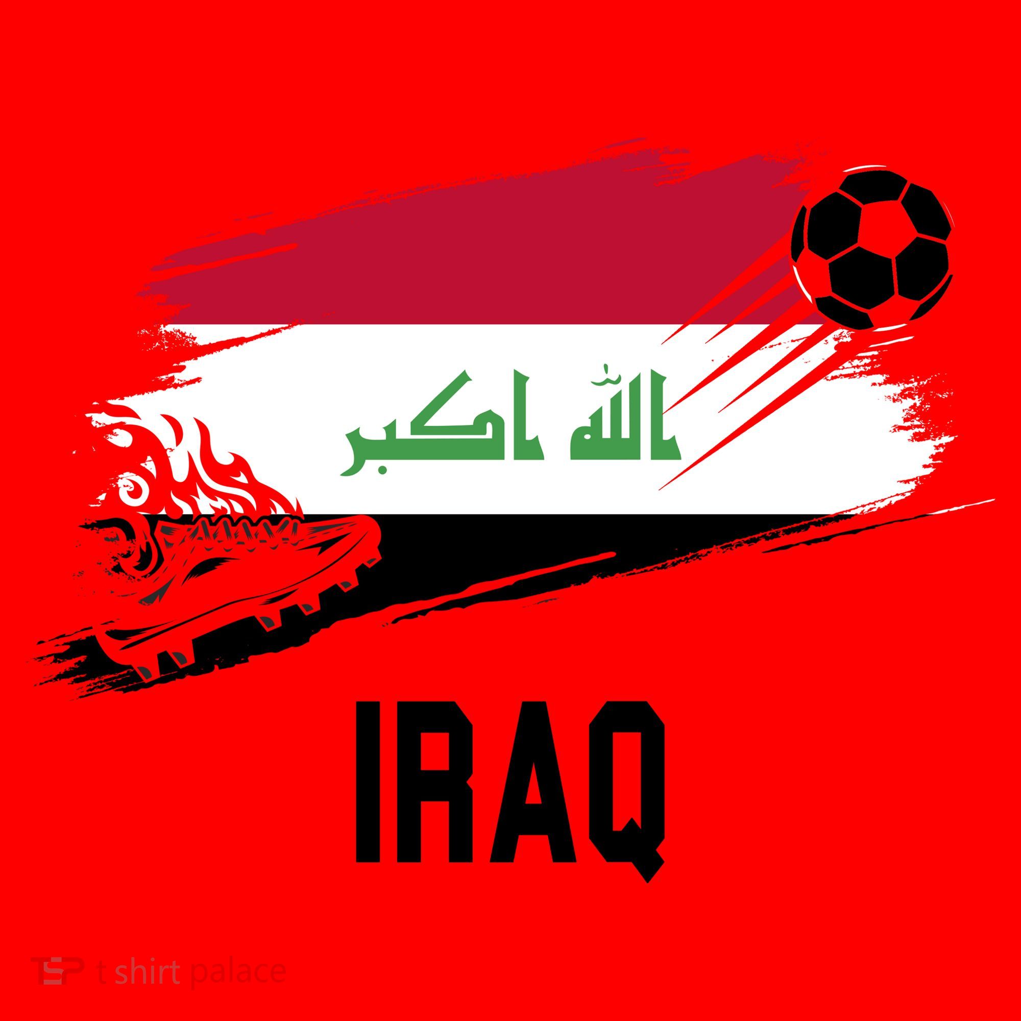 Iraq National Football Soccer Team Flag Santa Hat